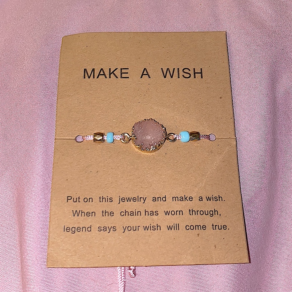 Beaded crystal adjustable bracelet